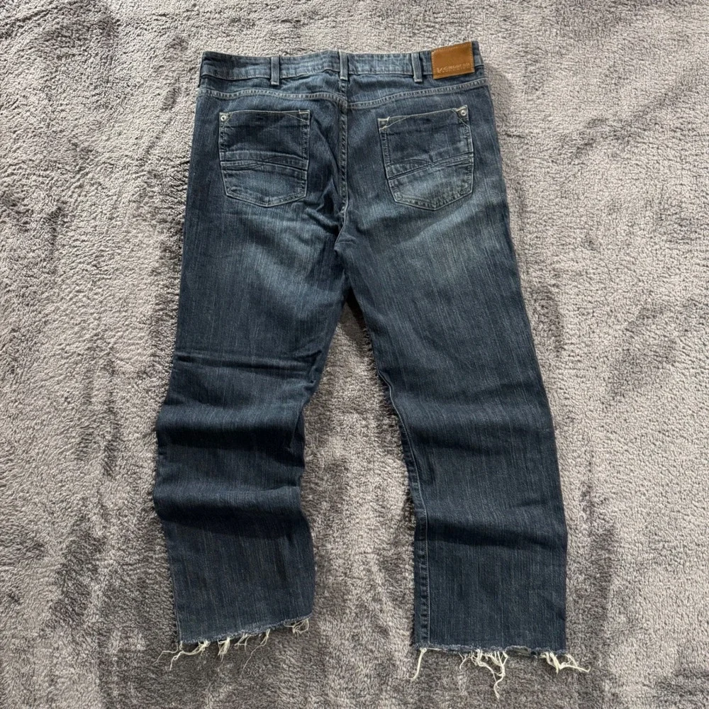 Lee Modern Series Mens Straight Fit Jeans Dark Wash Raw Hem 38x30 L342